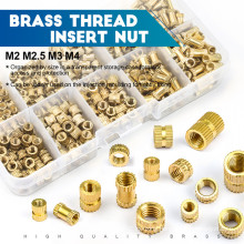 Female Thread Insert Nuts Assortment Kit Brass Knurled Threaded Inserts Nuts for Plastic